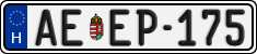 license plates of Hungary, Regular plates (2022)