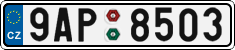 License plate of the Czech Republic, Cars (2001)