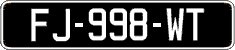French license plate, SIV (oldtimers)