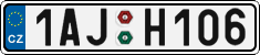 License plate of the Czech Republic, Cars (2001)