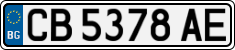 License plate of Bulgaria, Cars