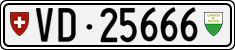 License plate of Switzerland, Cars