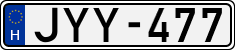 license plates of Hungary, Cars (1990)