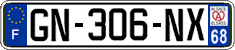 French license plate, SIV (ordinary)