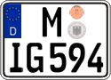 German license plate, Regular plates