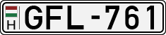 license plates of Hungary, Cars (1990)