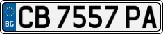 License plate of Bulgaria, Cars