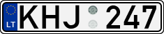 License plate of Lithuania, Cars