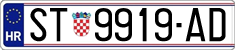 License plate of Croatia, Regular plates