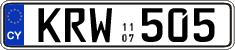 License plate of Cyprus, Regular plates