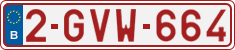 License plate of Belgium, Regular plates (2010)