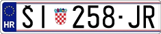 License plate of Croatia, Regular plates
