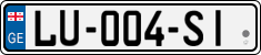 License plate of Georgia, Cars (2014)