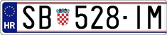 License plate of Croatia, Regular plates