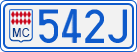 License plate of Monaco, Cars