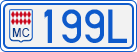 License plate of Monaco, Cars