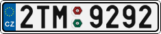 License plate of the Czech Republic, Cars (2001)