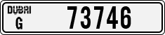 License plate of the UAE, Dubai, Cars