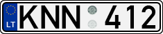 License plate of Lithuania, Cars