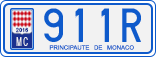 License plate of Monaco, Cars
