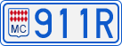 License plate of Monaco, Cars