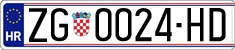 License plate of Croatia, Regular plates