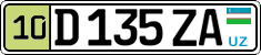 License plate of Uzbekistan, Private owners