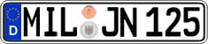 German license plate, Regular plates