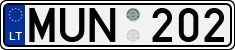 License plate of Lithuania, Cars
