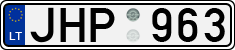 License plate of Lithuania, Cars