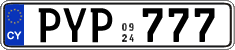 License plate of Cyprus, Regular plates