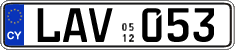 License plate of Cyprus, Regular plates