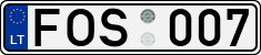 License plate of Lithuania, Cars