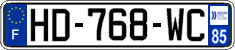 French license plate, SIV (ordinary)