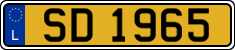 License plate of Luxembourg, 2003 year system