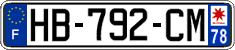 French license plate, SIV (ordinary)