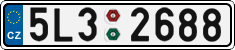 License plate of the Czech Republic, Cars (2001)