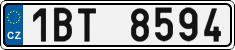License plate of the Czech Republic, Cars (2001)