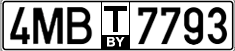 License plate Belarus, Transit plates (2004)