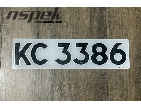 KC 3386, License plate without vehicle