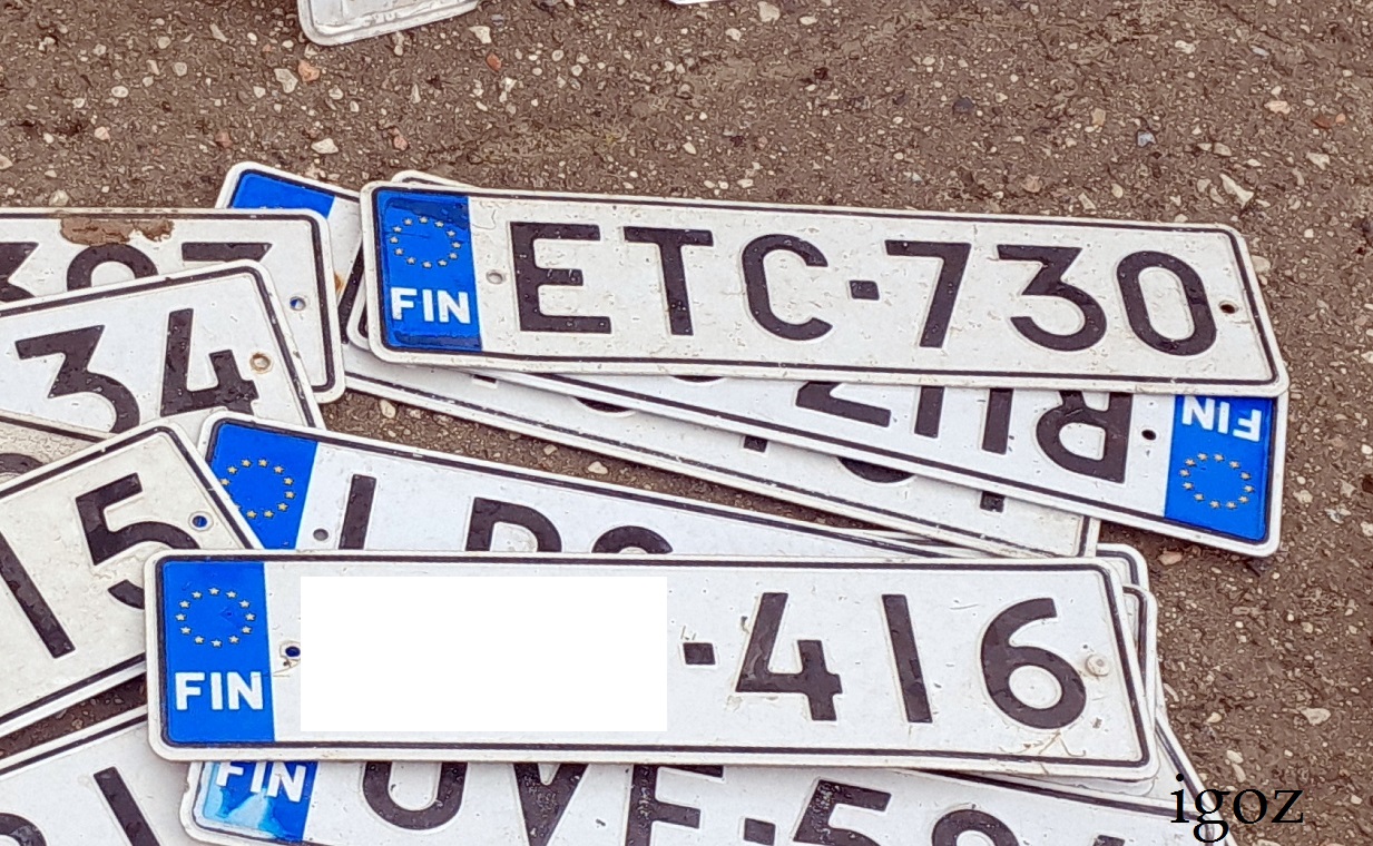 ETC-730, License plate without vehicle 