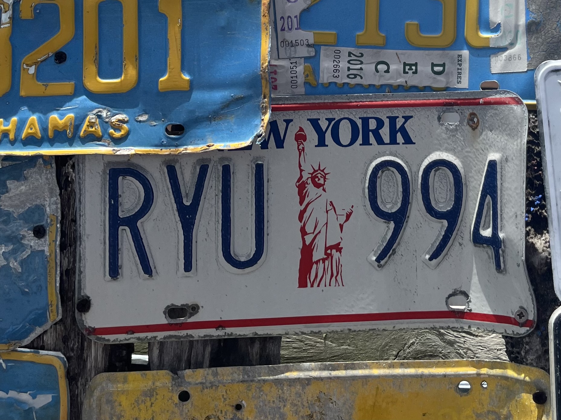 RYU 994, License plate without vehicle 