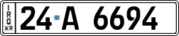 License plate of Iraq, 2022 year system