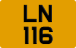 License plate of Hong Kong, AB 1234