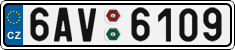 License plate of the Czech Republic, Cars (2001)