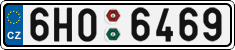 License plate of the Czech Republic, Cars (2001)