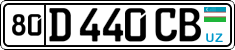 License plate of Uzbekistan, Private owners