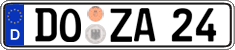 German license plate, Regular plates