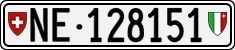 License plate of Switzerland, Cars