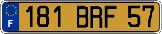French license plate, FNI